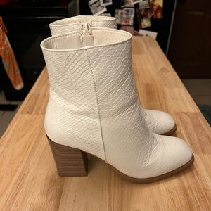 White Heeled Boots